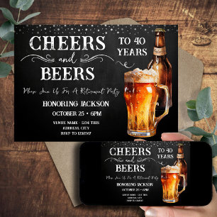 Prost und Bier Ruhestandsparty Rustikal Einladung