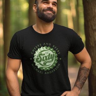 Prost und Bier Sechzig Jahre Geburtstag Benutzerde T-Shirt