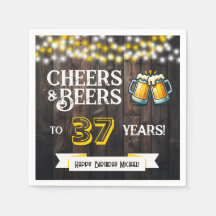 Prost und Bier zum 37. rustikalen Geburtstagsparty