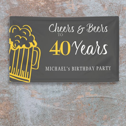 Prost und Bier zum 40. Geburtstag der Typografie Banner