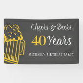 Prost und Bier zum 40. Geburtstag der Typografie Banner (Horizontal)