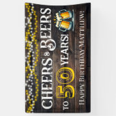 Prost und Bier zum 50. Geburtstag Party Banner (Vertikal)
