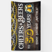 Prost und Bier zum 50. Geburtstag Party Banner (Vertikal)