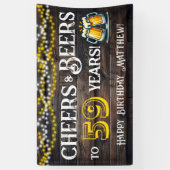 Prost und Bier zum 59. Geburtstag Party Banner (Vertikal)