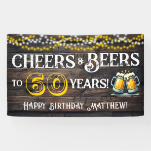 Prost und Bier zum 60. Geburtstag Party Banner