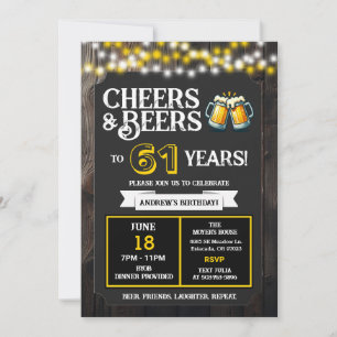 Prost und Bier zum 61. Geburtstag auf dem Hinterho Einladung