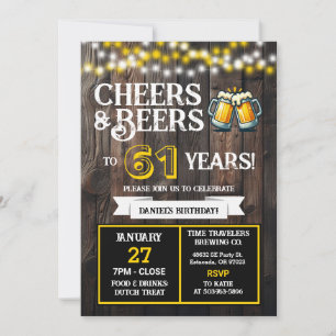 Prost und Bier zum 61. Geburtstag der Brauerei Einladung