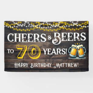 Prost und Bier zum 70. Geburtstag Party Banner