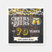 Prost und Bier zum 70er Geburtstag ländliche Feier