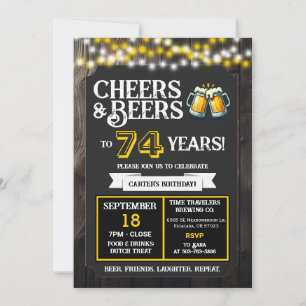 Prost und Bier zum 74. Geburtstag der Brauerei Einladung