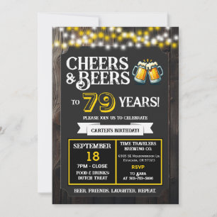 Prost und Bier zum 79. Geburtstag der Brauerei Einladung