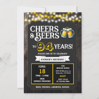 Prost und Bier zum 94. Geburtstag im Hinterhof-Bar Einladung