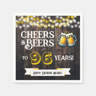 Prost und Bier zum 96. rustikalen Geburtstag Serviette
