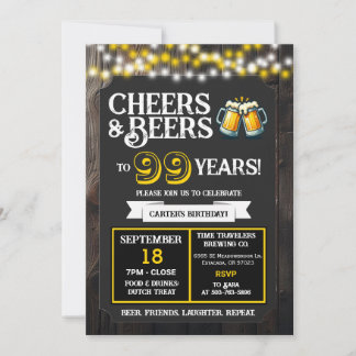 Prost und Bier zum 99. Geburtstag der Brauerei Einladung