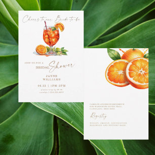 Prost unserer zukünftigen Braut Aperol Spritz Brau Einladung
