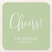 Prost! Untersetzer für kundenspezifisches Hochzeit (Vorderseite)