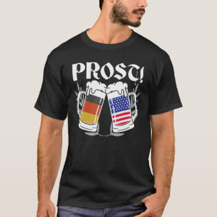Prost USA Deutschland Flag Deutscher Amerikaner Vo T-Shirt
