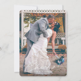 Prost! Verheiratetes Neues Jahr im ersten Jahr Fot Feiertagskarte