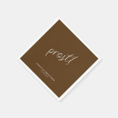 Prost! Walnussbraun-Minimal für jeden Anlass Cockt Serviette (Ecke)