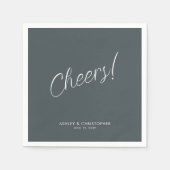 Prost! Weltraum Grauer Minimal für jeden Occasion Serviette (Vorderseite)