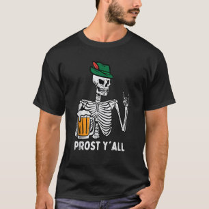 Prost Y All Skelett Rocker Bayerischer Rock T-Shirt