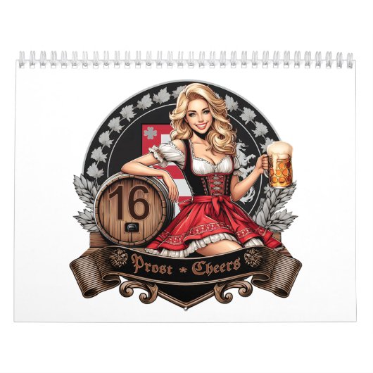 Prost zum 16. Geburtstag - Dirndl Prost Cheers     Kalender (Titelbild)