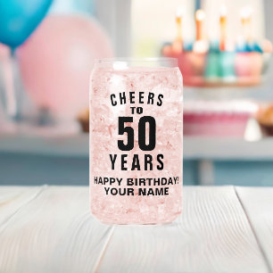 Prost zum 50. Geburtstag personalisiert Dosenglas