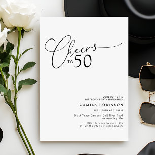 Prost zum 50. Geburtstag von Modern Script Einladung