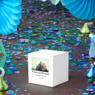 Prost zum 50-jährigen Jubiläum Name Foto Datum Geschenkschachtel
