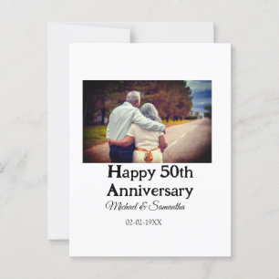 Prost zum 50-jährigen Jubiläum Name Foto Datum Postkarte