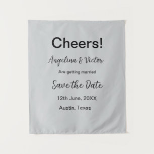 Prost zum Datum einfache moderne elegante Minimali Wandteppich