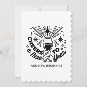 Prost zum Design für die Neujahrsfeier Feiertagskarte