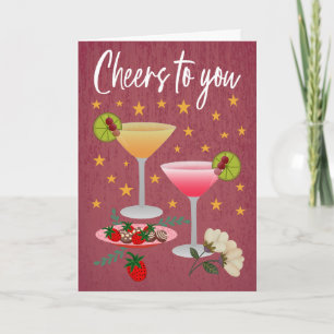 Prost zum Geburtstag Cocktails Karte