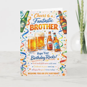Prost zum Geburtstag eines fantastischen Bruders G Karte
