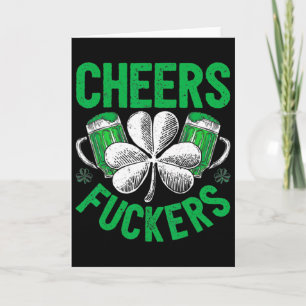 Prost zum St. Patrick's Day Männer Frauen Biertrin Karte