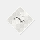 Prost zum Vierzigsten Handgeschriebene 40. Geburts Serviette (Ecke)