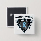 Prostata Cancer Survivor Crest Button (Vorne & Hinten)