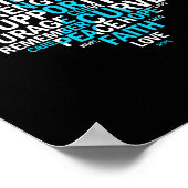 Prostatakrebs Awareness Light Blue Ribbon Poster (Ecke)