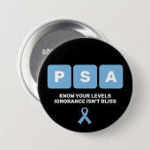 Prostatakrebs Awareness PSA Button (Vorne & Hinten)