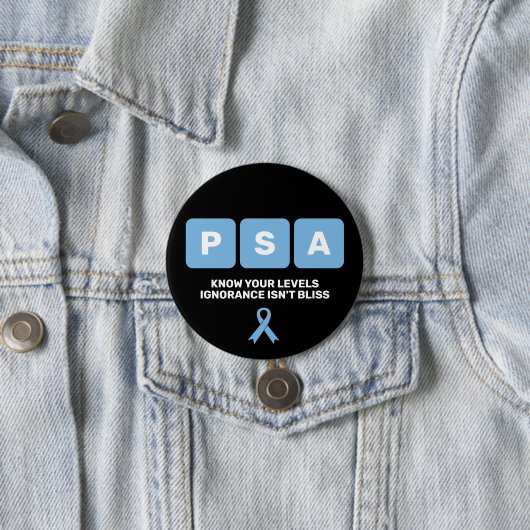 Prostatakrebs Awareness PSA Button (Beispiel)