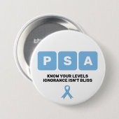 Prostatakrebs Awareness PSA Button (Vorne & Hinten)