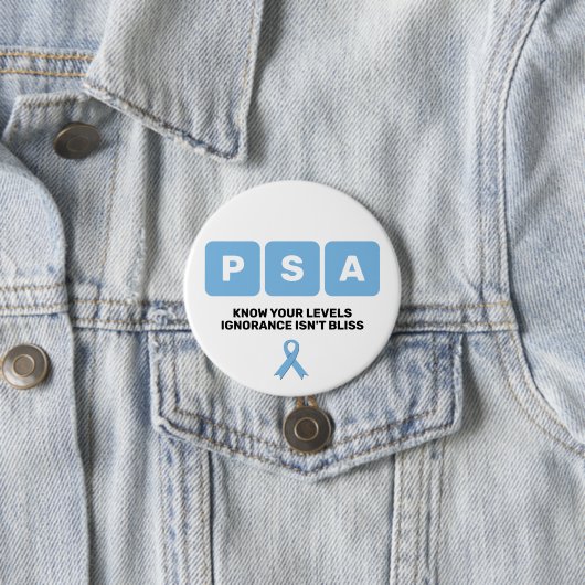 Prostatakrebs Awareness PSA Button (Beispiel)