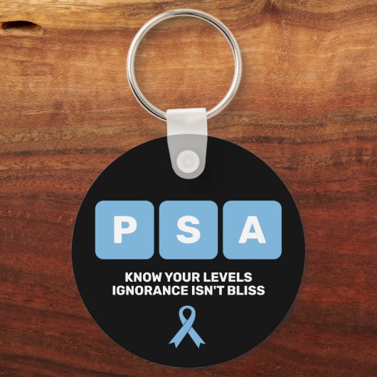 Prostatakrebs Awareness PSA Schlüsselanhänger (Vorderseite)