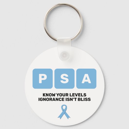 Prostatakrebs Awareness PSA Schlüsselanhänger (Vorderseite)