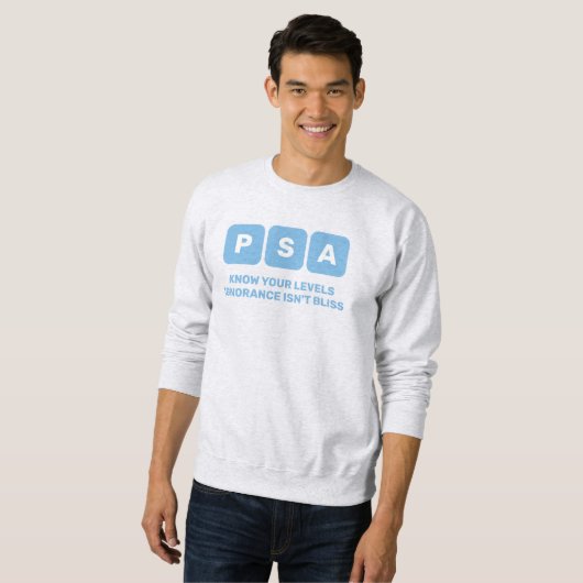 Prostatakrebs Awareness PSA Sweatshirt (Vorne ganz)