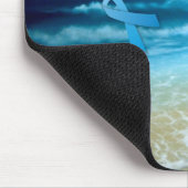 Prostatakrebs-Bänder Floaing über dem Strand Mousepad (Ecke)