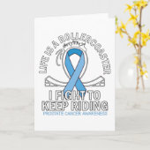 Prostatakrebs-Bewusstsein hellblaues Band Karte (Gelbe Blume)