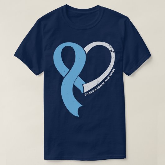 Prostatakrebs Bewusstsein Hoffnung Liebe Herz Ribb T-Shirt (Design vorne)