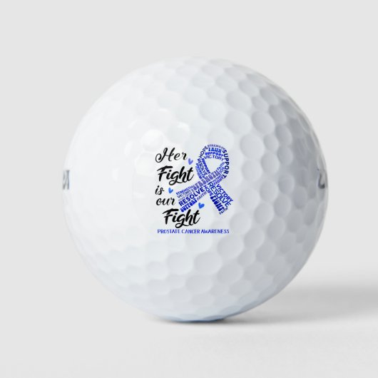 Prostatakrebs-Bewusstsein Ihr Kampf ist unser Kamp Golfball (Vorderseite)