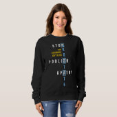 Prostatakrebs-Bewusstsein STOP APATHIE Sweatshirt (Vorne ganz)